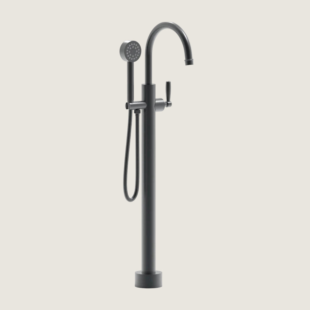 Works Freestanding Tub Filler + Handshower