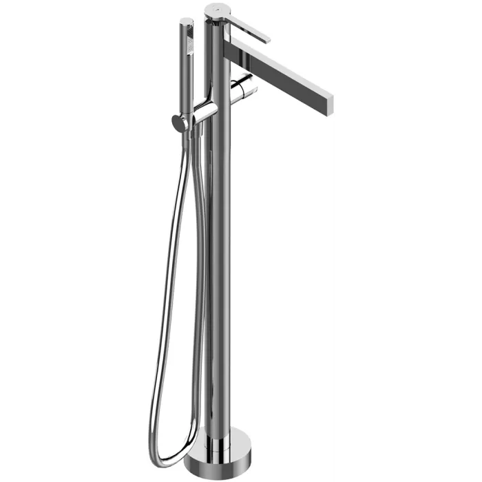 Time Floormount tub filler with handshower