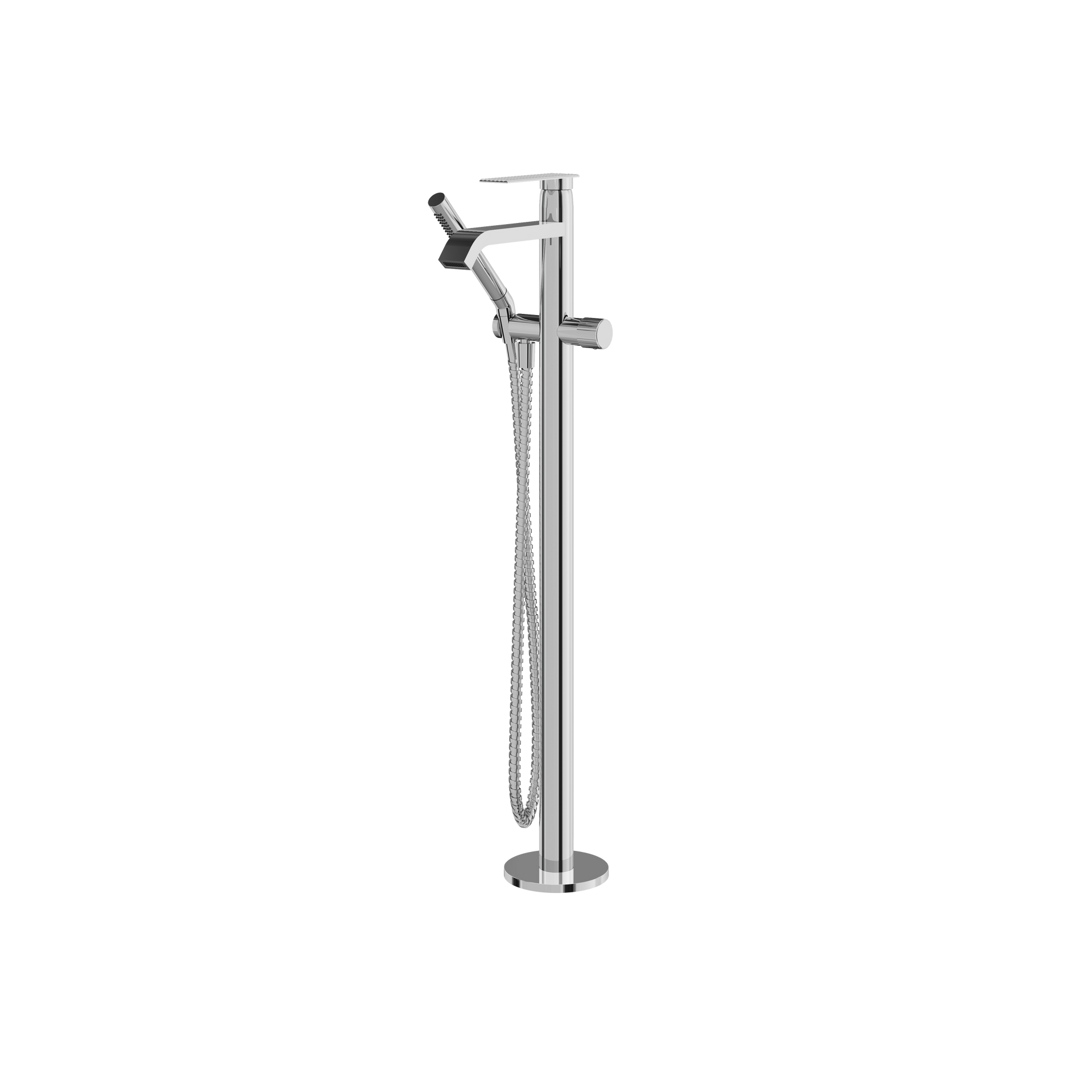 Tosca Floormount tub filler with handshower