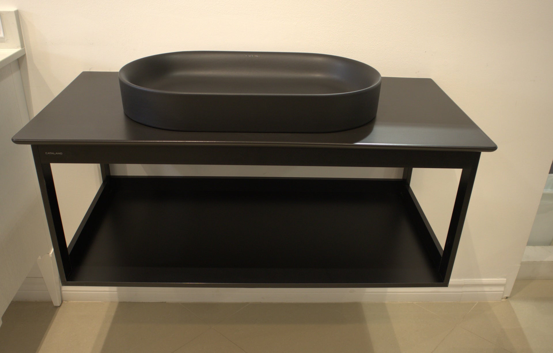 Horizon Matte Black Wall Mount Vanity