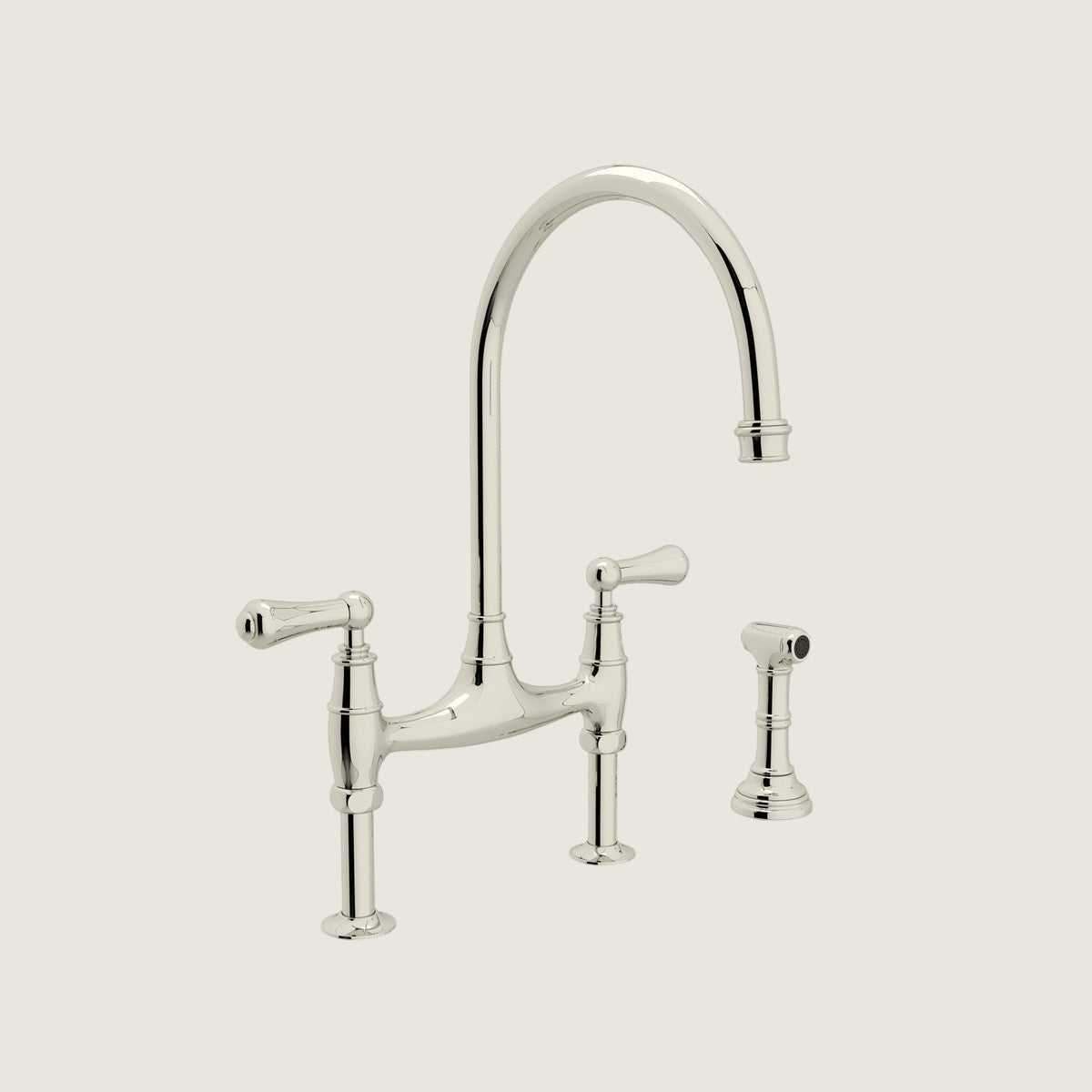 Georgian Era Bridge Kitchen Faucet with Sidespray