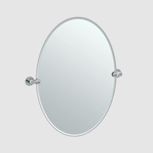 Oval Tilting Mirror, 24" X 32", Polished