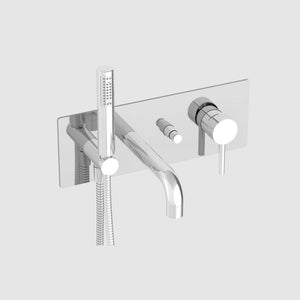 Baril Zip Wall-Mounted Tub Faucet with Hand Shower