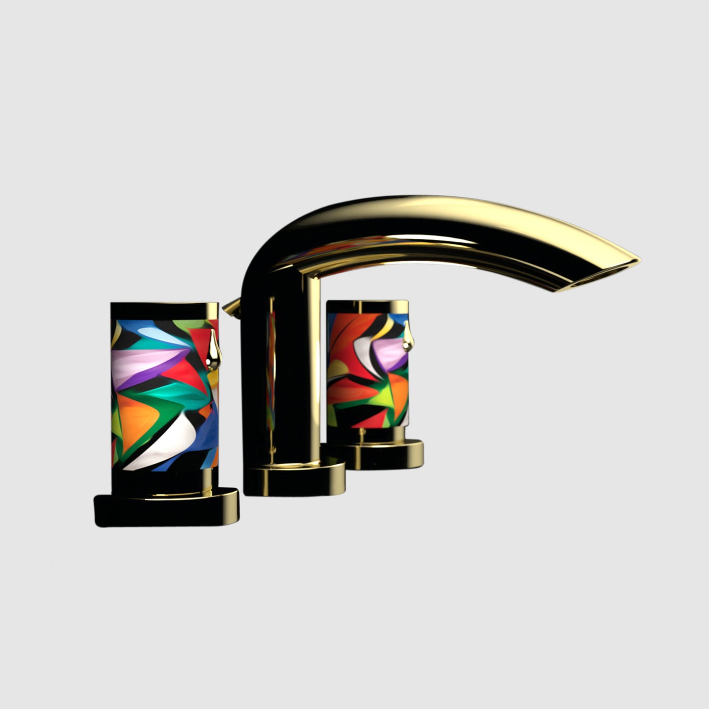 Rubinet Nouveau Low-Spout Widespread Faucet