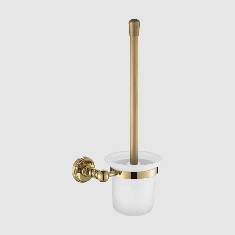 Wall Mount Toilet Brush, Gold